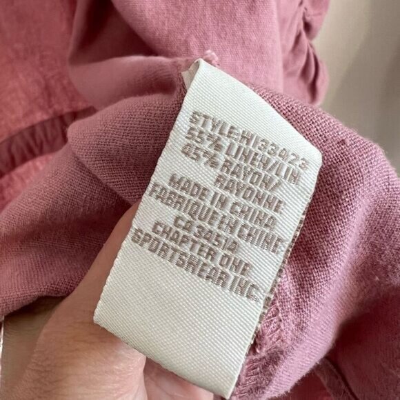 Vintage Jules & Leopold Casual Women’s Small Linen Pink Cardigan Sweater Jacket - Picture 5 of 12